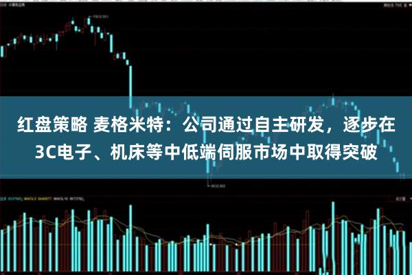 红盘策略 麦格米特：公司通过自主研发，逐步在3C电子、机床等中低端伺服市场中取得突破