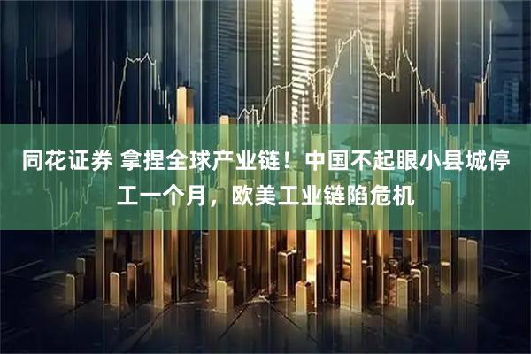 同花证券 拿捏全球产业链!中国不起眼小县城停工一个月,欧美工业链陷危机