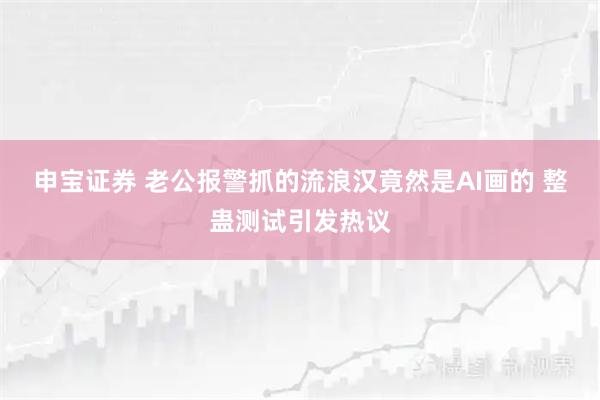 申宝证券 老公报警抓的流浪汉竟然是AI画的 整蛊测试引发热议